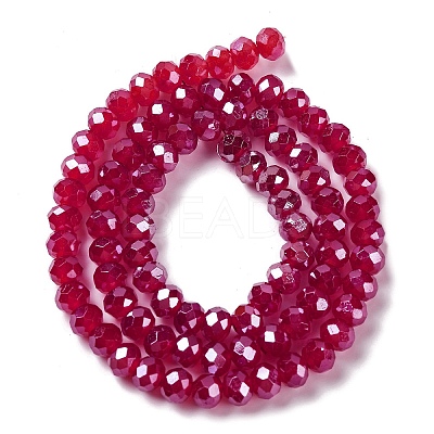 Baking Electroplate Glass Beads Strands LS-DGLA-A039-J6MM-B02-1
