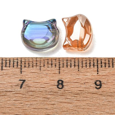 Electroplate Glass Beads GL-CBA1F09-05-1