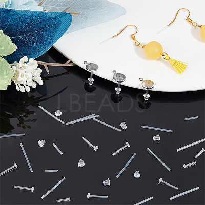 284Pcs 7 Styles  Silicone & Plastic Earring Post Sleeves & Ear Nuts FIND-NB0004-60-1