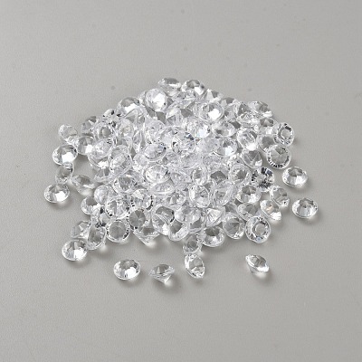 Acrylic Rhinestone Pointed Back Cabochons GACR-WH20001-03C-02-1