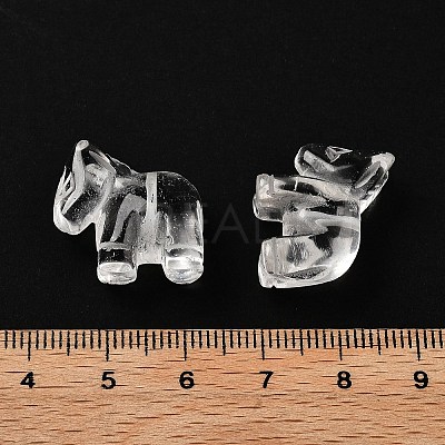 Chinese Zodiac Natural Quartz Crystal Carved Beads G-D300-01F-1