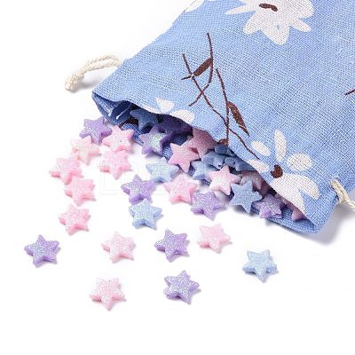 Polycotton(Polyester Cotton) Packing Pouches Drawstring Bags ABAG-T007-02-1