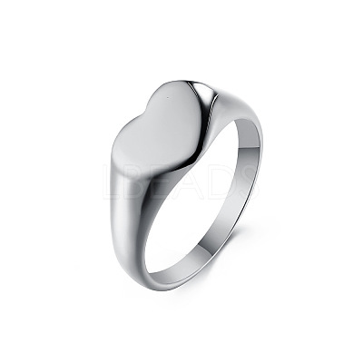 Heart 304 Stainless Steel Finger Rings for Women FS-WGDCCF4-14-1