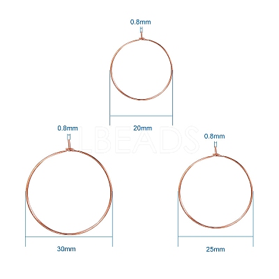 Brass Wine Glass Charm Rings KK-PH0035-15-1