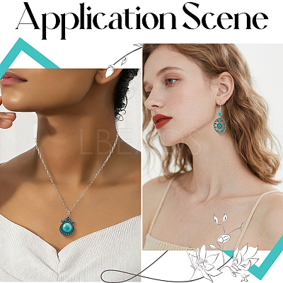 20Pcs 10 Styles Bohemia Styles Alloy & Acrylic Pendants FIND-SC0022-80-1