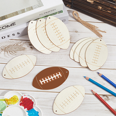 20Pcs Unfinished Wood Pendant Decorations WOOD-SP0001-35B-1
