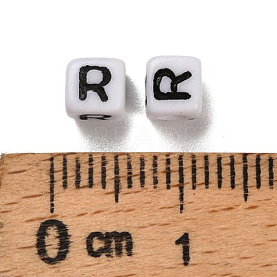 Opaque Acrylic Beads OACR-S076-01R-1