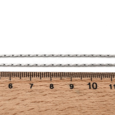 1.3MM 304 Stainless Steel Boston Link Chains Necklaces for Women Men NJEW-Z115-12P-04-1