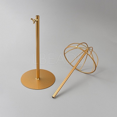 Adjustable Height Iron Hat Display Stands ODIS-WH0086-166A-1