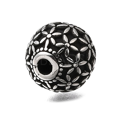 Engraved 304 Stainless Steel Beads STAS-H263-17AS-11-1