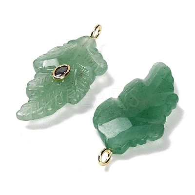 Natural Green Aventurine Carved Pendants G-K372-06G-04-1