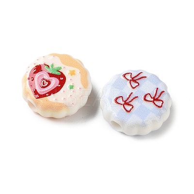 Opaque Printed Acrylic Beads AC-CBA6251-04-1