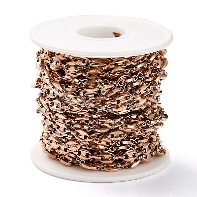 Ion Plating(IP) 304 Stainless Steel Coffee Bean Chain CHS-H031-04RG-1