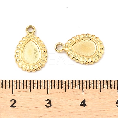 304 Stainless Steel Pendant Cabochon Settings STAS-A089-07G-1