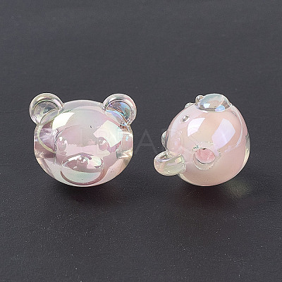 UV Plating Rainbow Iridescent Acrylic Beads X1-OACR-H015-11E-1