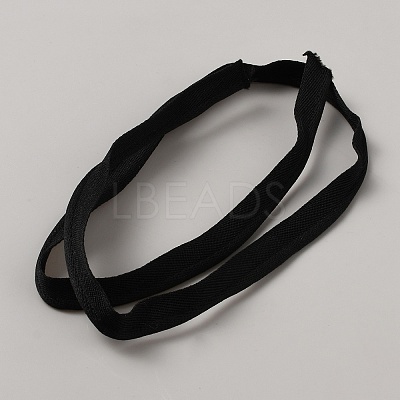 Flat Polyester Elastic Lip Trim Cord EW-WH0014-06A-1