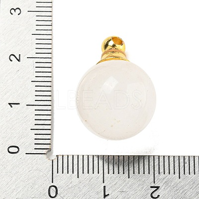 Natural Quartz Crystal Perfume Bottle Pendants G-K338-22G-03-1
