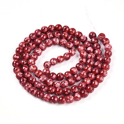 Baking Paint Glass Beads Strands DGLA-N003-8mm-A02-1
