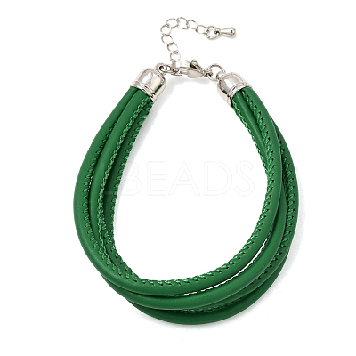 Microfiber Leather Multi-strand Cord Bracelets Makings FB-CBA983F-01P-13-1