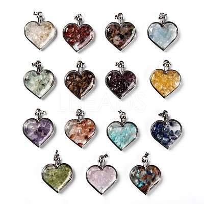 Glass Bottle Pendants G-Z010-02-1
