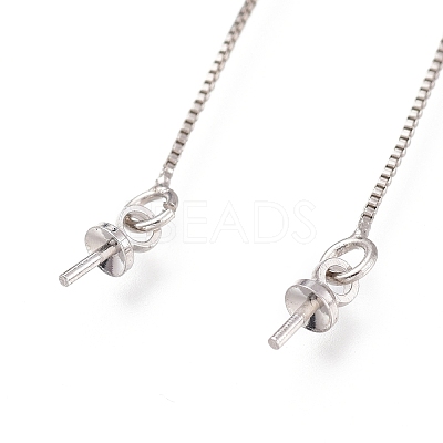 Brass Stud Earring Findings KK-O130-03P-1