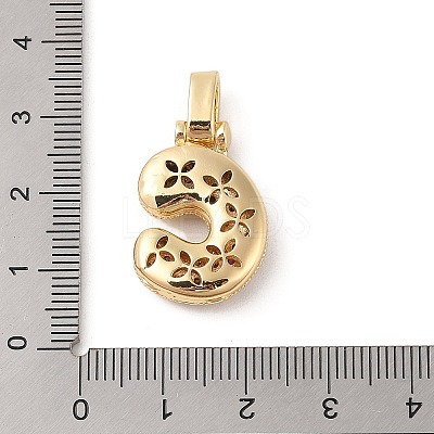 Brass Micro Pave Cubic Zirconia Pendants ZIRC-P121-01G-C-1