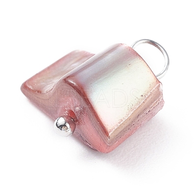 Natural Freshwater Shell Charms PALLOY-JF01352-02-1