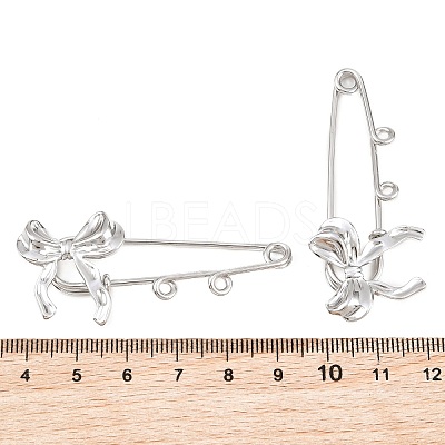 Bowknot 304 Stainless Steel Safety Pins Brooch Findings SA-CBA098D-12B-P-1