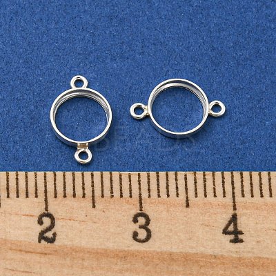Rack Plating 925 Sterling Silver Cabochon Connector Settings STER-NH0001-41B-S-1