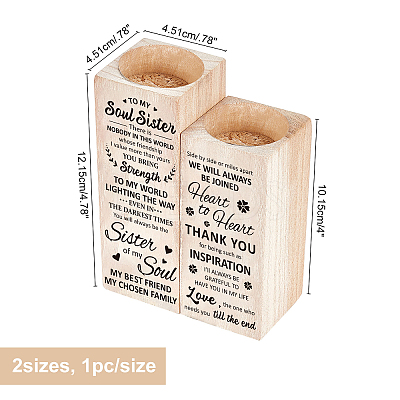 Wooden Candle Holder AJEW-WH0257-010-1