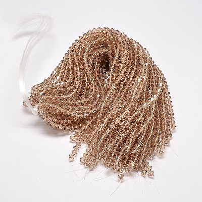 Imitate Austrian Crystal Bicone Glass Beads Strands X-GLAA-F029-4x4mm-12-1