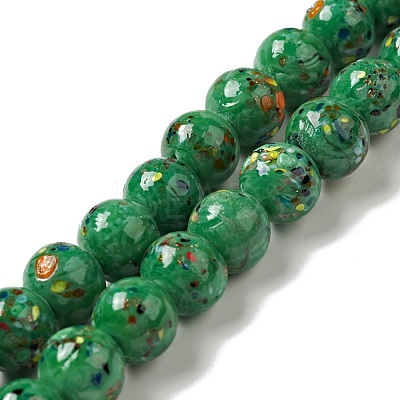 Handmade Lampwork Beads Strand LAMP-C008-02F-1