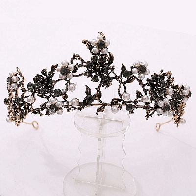 Baroque Rhinestone Pearl Wedding Crown PW-WG88593-02-1