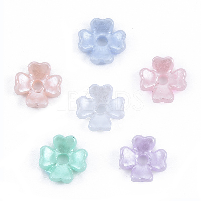 Resin Imitation Pearl Bead Caps RESI-N036-03-1