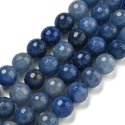 Dyed & Heated Natural Blue Aventurine Beads Strands G-E571-A10-03-1