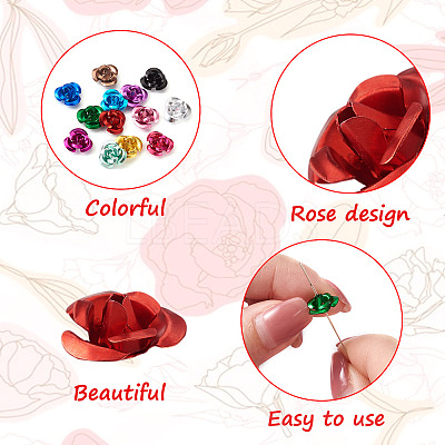 650 Pcs 13 Colors Aluminum Cabochons MRMJ-FW0001-01B-1
