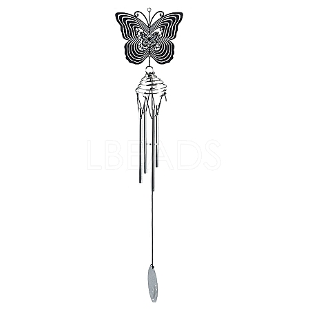 Non-Tarnish Butterfly Stainless Steel Wind Spinners PW-WG39737-01-1