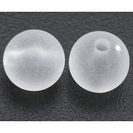 Transparent Acrylic Round Beads X-PL720-1