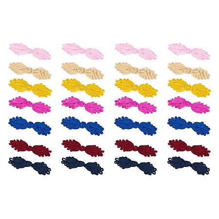 28sets 7 color Handmade Chinese Frogs Knots Buttons Sets BUTT-NB0001-38-1-1