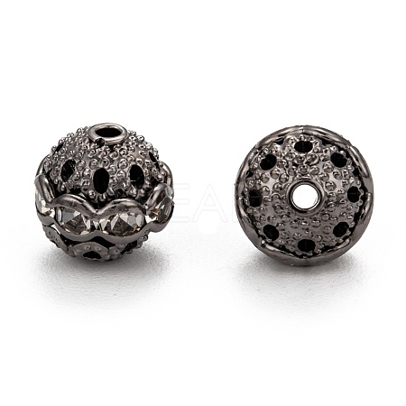 Brass Rhinestone Beads RB-H041-12-1