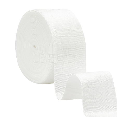 10 Yards Nylon with Spandex Ultra Wide Thick Flat Elastic Band OCOR-WH0089-26B-1
