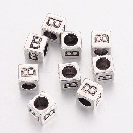 Tibetan Style Alloy European Beads LS-X-MPDL-R037-B-NR-1