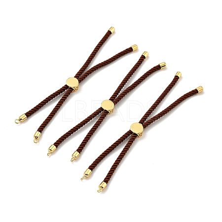 Half Finished Twisted Milan Rope Slider Bracelets FIND-G032-01G-18-1