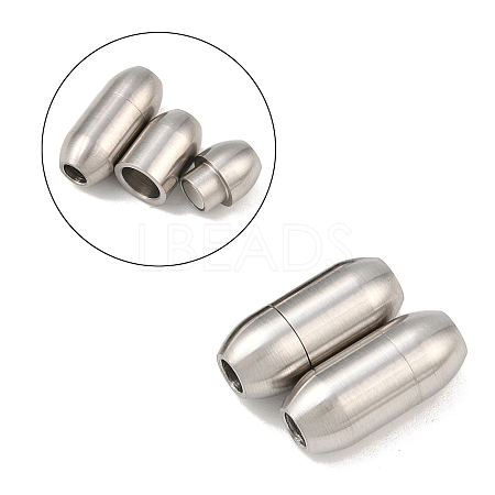 304 Stainless Steel Magnetic Clasps X-STAS-O042-A-24-1