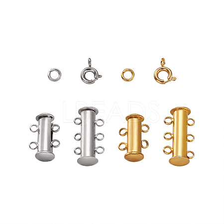 Brass Magnetic Slide Lock Clasps KK-TA0007-17-1