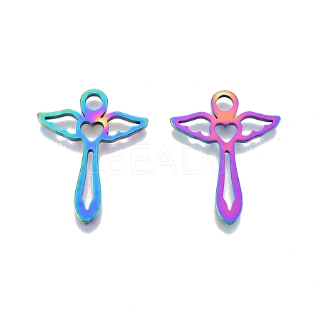Ion Plating(IP) 201 Stainless Steel Pendants STAS-N098-104M-1