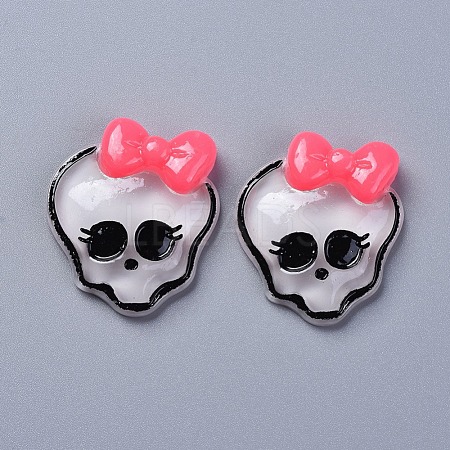 Halloween Theme Opaque Resin Cabochons RESI-D0003-03-1