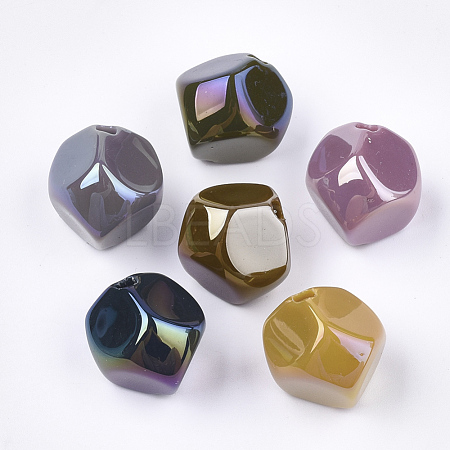 Opaque Acrylic Beads X-PACR-Q119-01-1