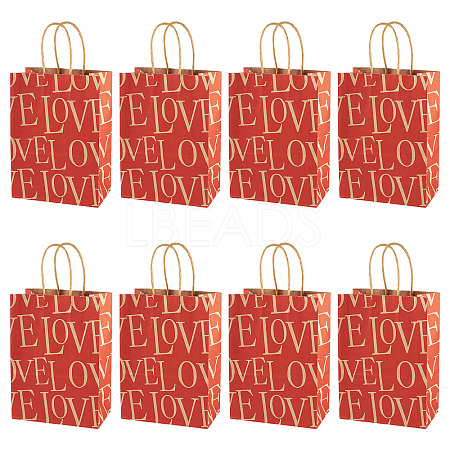 10Pcs Valentine's Day Paper Bags CARB-TADJ0001-01E-1