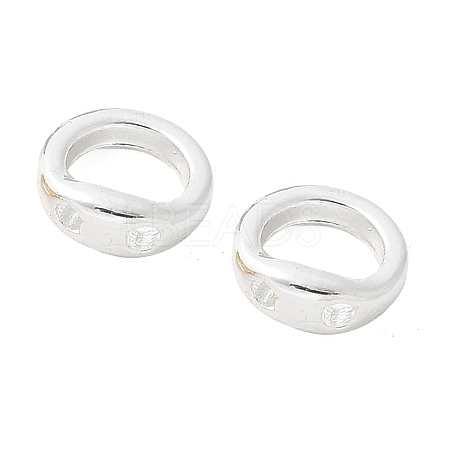 Brass Ring Charm Connectors KK-U056-55S-1